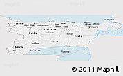 Silver Style Panoramic Map of Ida-Viru, single color outside