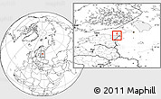 Blank Location Map of Sillamäe, highlighted parent region