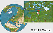 Satellite Location Map of Sillamäe, highlighted parent region