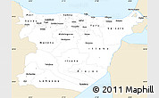 Classic Style Simple Map of Ida-Viru, single color outside