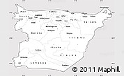 Silver Style Simple Map of Ida-Viru, cropped outside