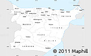 Silver Style Simple Map of Ida-Viru, single color outside