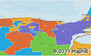 Political 3D Map of Toila