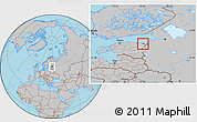 Gray Location Map of Toila
