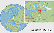 Savanna Style Location Map of Toila