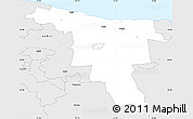 Silver Style Simple Map of Toila