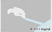Gray 3D Map of Tudulinna, single color outside
