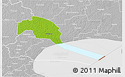 Physical 3D Map of Tudulinna, lighten, desaturated