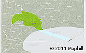 Physical 3D Map of Tudulinna, lighten, semi-desaturated