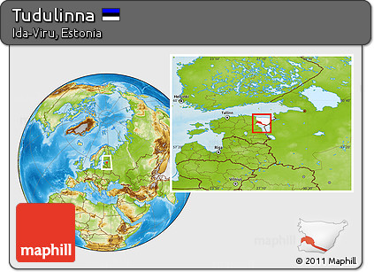 Physical Location Map of Tudulinna, highlighted parent region