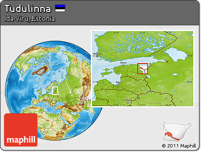 Physical Location Map of Tudulinna, highlighted parent region