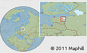 Savanna Style Location Map of Tudulinna, highlighted parent region, hill shading