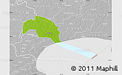 Physical Map of Tudulinna, lighten, desaturated