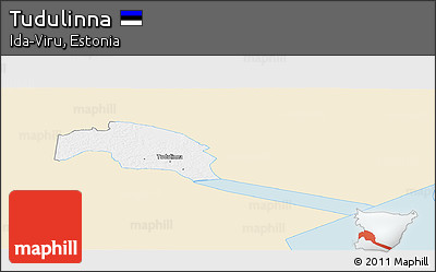 Classic Style Panoramic Map of Tudulinna, single color outside
