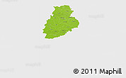 Physical 3D Map of Järva, single color outside
