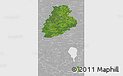 Satellite 3D Map of Järva, lighten, desaturated