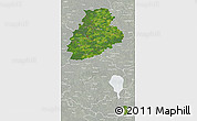 Satellite 3D Map of Järva, lighten, semi-desaturated