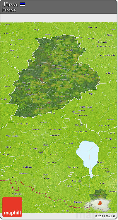 Satellite 3D Map of Järva, physical outside