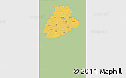 Savanna Style 3D Map of Järva, single color outside