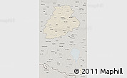 Shaded Relief 3D Map of Järva, semi-desaturated