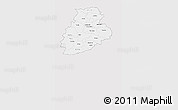 Silver Style 3D Map of Järva, single color outside