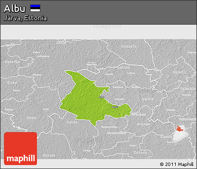 Physical 3D Map of Albu, lighten, desaturated