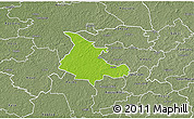 Physical 3D Map of Albu, semi-desaturated