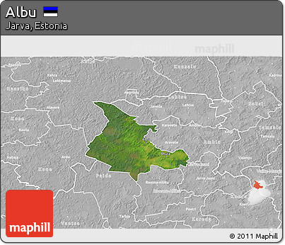 Satellite 3D Map of Albu, lighten, desaturated