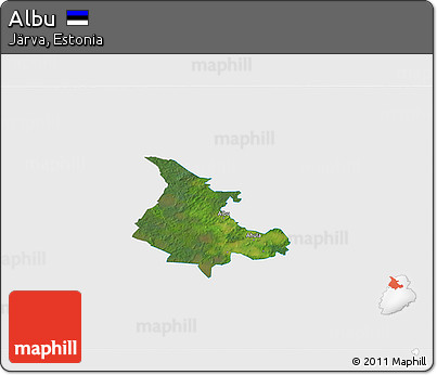Satellite 3D Map of Albu, single color outside