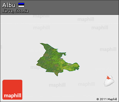 Satellite 3D Map of Albu, single color outside