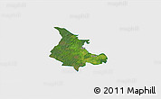 Satellite 3D Map of Albu, single color outside