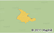 Savanna Style 3D Map of Albu, single color outside