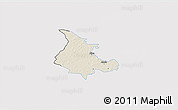 Shaded Relief 3D Map of Albu, single color outside