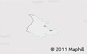 Silver Style 3D Map of Albu, single color outside