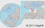 Gray Location Map of Albu, highlighted country, highlighted parent region