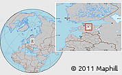 Gray Location Map of Albu, highlighted parent region
