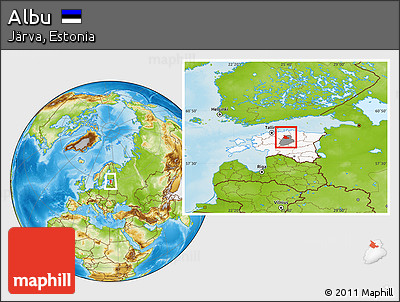 Physical Location Map of Albu, highlighted country, highlighted parent region