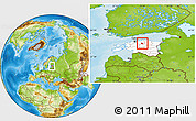 Physical Location Map of Albu, highlighted country