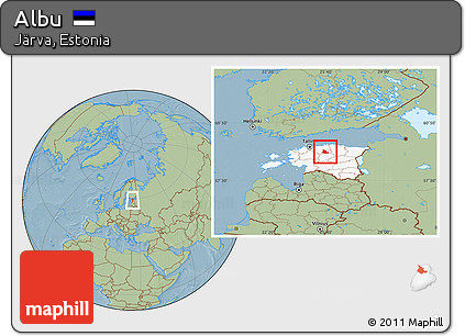 Savanna Style Location Map of Albu, highlighted country, hill shading
