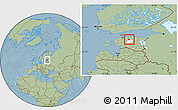 Savanna Style Location Map of Albu, highlighted parent region, hill shading