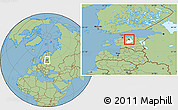 Savanna Style Location Map of Albu, highlighted parent region