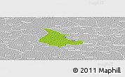 Physical Panoramic Map of Albu, lighten, desaturated