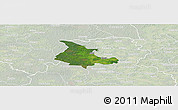 Satellite Panoramic Map of Albu, lighten