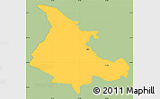 Savanna Style Simple Map of Albu, single color outside