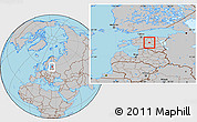Gray Location Map of Imavere, within the entire country
