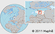 Gray Location Map of Imavere, highlighted country, highlighted parent region