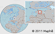 Gray Location Map of Imavere, highlighted parent region, hill shading