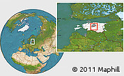 Satellite Location Map of Imavere, highlighted country, highlighted parent region, within the entire country