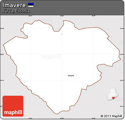 Classic Style Simple Map of Imavere, cropped outside