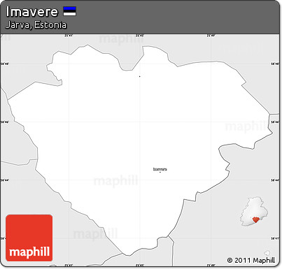 Silver Style Simple Map of Imavere